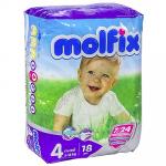 Подгузники детские 7-18кг 18 шт/уп MOLFIX MAXI SMALL ''HAYAT'' 1/300
