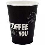Стакан бумажный   350мл D90 мм 1-сл для горячих напитков COFFEE FOR YOU   ''EP''   1/50/1000