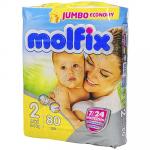 Подгузники детские 3-6кг 80 шт/уп MOLFIX MINI JUMBO ''HAYAT'' 1/150