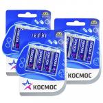 Батарейка AA 4 шт/уп КОСМОС в блистере 1/15