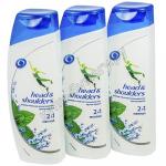 Шампунь HEAD&SHOULDERS 200мл 2 в 1 МЕНТОЛ ОСВЕЖАЮЩИЙ 1/6