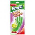 ПЕРЧАТКИ ХОЗЯЙСТВЕННЫЕ S С АРОМАТОМ ЯБЛОКА SUPER COMFORT ЛАТЕКС ЗЕЛЕНЫЕ ''PACLAN'' 1/10/100
