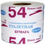 Бумага туалетная 1-сл 54 м 1 рул/уп ЭКОНОМ СЕРАЯ "Новая линия" 1/48
