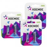 Батарейка AAA 2 шт/уп КОСМОС в блистере 1/12
