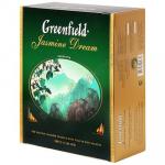 Чай зеленый пакетированный 100 шт в индивидуальной упак GREENFIELD FIYING DRAGON 1/9
