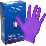 ПЕРЧАТКИ ОДНОРАЗОВЫЕ НИТРИЛОВЫЕ L 100 ШТ/УП ФИОЛЕТОВЫЕ "SAFE&CARE" 1/10