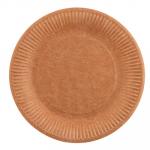 ТАРЕЛКА КАРТОННАЯ D230 ММ 100 ШТ НЕЛАМИНИРОВАННАЯ КРАФТ