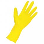 Перчатки хозяйственные XL ЖЕЛТЫЕ ЛАТЕКСНЫЕ "Household Gloves" 1/12/240