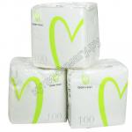Салфетка бумажная 24х24 см 1-сл 100 шт/уп GREEN HEART БЕЛАЯ ''T'' 1/42