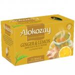 Чай травяной пакетированный 25 шт в индивидуальной упак ИМБИРЬ И ЛИМОН ''ALOKOZAY'' 1/24