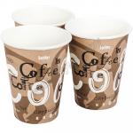 Стакан бумажный 300мл D90 мм 1-сл для горячих напитков COFFEE ''PPS'' 1/50/1000