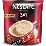 Кофе растворимый порционный 16г 20 шт/уп NESCAFE КЛАССИК 3 в 1 ''NESTLE'' 1/1