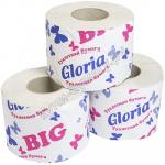 Бумага туалетная 1-сл 1 рул/уп 45 м эконом GLORIA BIG СЕРАЯ 1/40