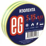Изолента Ш 15 мм 5 м/рул ПВХ ЖЕЛТО-ЗЕЛЕНАЯ ''ЕВРОГАРАНТ'' 1/1